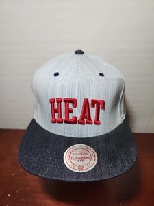 Miami Heat basketball baseball cap hat adjustable snapback mitchell & ness - Picture 1 of 7
