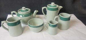 Dudson Hanley England Vitrified Stoneware Green Tea/Coffee 6 Piece Set - Picture 1 of 14