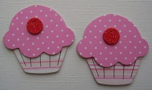 {6} Doodlebug PiNK DOTS - Geburtstagseinladung Cupcake Spanplatte Stanzteile - Bild 1 von 1