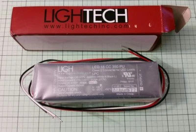 LED 4-52 VDC Power Supply/Driver Lightech 18-CC-350-PU, 120-277 VAC 50/60 Hz - Image 1 of 3