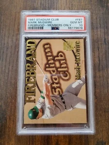 1997 Stadium Club MARK McGWIRE PSA 10 Members Only card Firebrand Insert - Picture 1 of 3