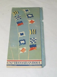 1955 CIE GLE TRANSATANTIQUE LINEA FRANÇAISE Passagierliste Mai 1955 - Bild 1 von 8