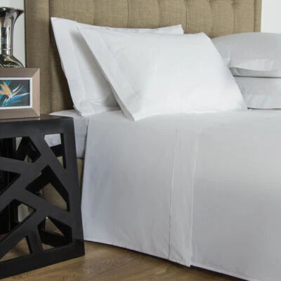 FRETTE ONE BOURDON QUEEN 4 PIECE SHEET SET PERCALE WHITE/WHITE - Image 1 of 4