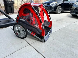 InSTEP Take 2 Foldable Tow Behind Bike Trailer - Red - Picture 1 of 4