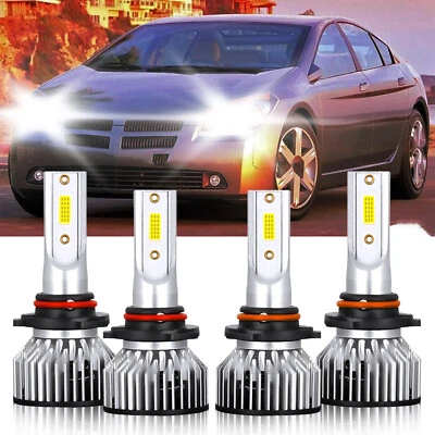 For Chrysler Intrepid 1998-2004 LED Headlight Bulb High Low Beam 9005+9006 6000K - Изображение 1 из 4
