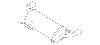 Silenciador de escape principal Mazda CX-7 2007-2012 2,3 L OEM L3D7-40-100E Foto 1 de 2