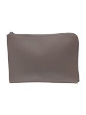 LOUIS VUITTON clutch bag leather plain Used