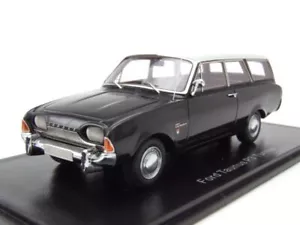 Ford Taunus Turnier P3 17M 1960 Nero Beige Modellino 1:43 Neo Scale Models - Foto 1 di 9