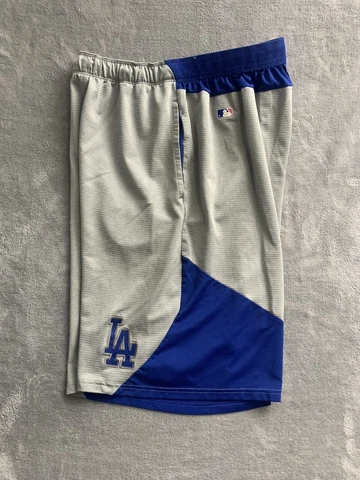 Nike Los Angeles Dodgers Team Logo Franchise Shorts MLB Men’s Large Gray & Blue Cover