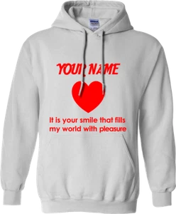 Personalised Your name Hoodie Love Quote Family Relationship Couple Party Gifts - Picture 1 of 16