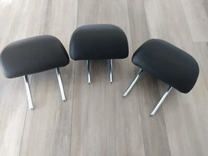 2012 Honda Accord Coupe Rear Backseat Black Leather Headrest Set Of 3 - Picture 1 of 6