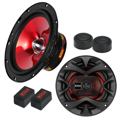 1 kit a 2 vie BOSS AUDIO SYSTEMS CH6CK da 16,5 cm woofer tweeter crossover - Immagine 1 di 4