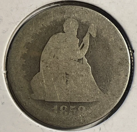 1858 Seated Liberty Quarter - 90% Silver - P12-11 Cover