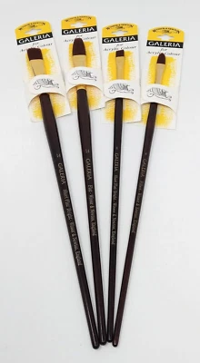 Winsor & Newton: Galeria Paint Brush Lot of 4 - Flat 14 & 8 for Acrylic Color - Image 1 of 4