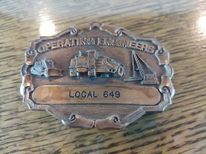 BETRIEBSINGENIEURE Local 649 Messing Gürtelschnalle R&M Industries - Bild 1 von 12