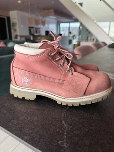 Timberland Pink Leather Ankle Boots - Size UK 5 - Picture 1 of 19