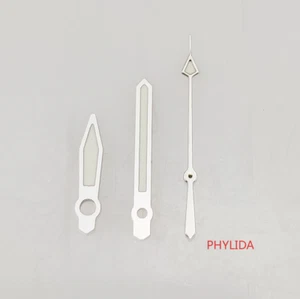 Silver Watch Hand Part Mod For DG2813 Miyota8215 AUTAVIA Style Homage Green Lume - Picture 1 of 2