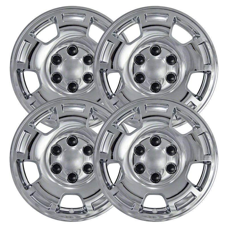 Set of 4 Chrome 17" Impostor Wheel Skins for 03-13 Chevy Avalanche Rim Covers Foto 1 de 1