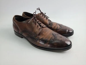 Cole Haan Grand OS Jefferson Wing Tip Oxfords Brown Leather C23795 Men Size 13 M - Picture 1 of 7