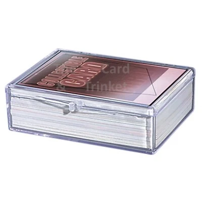 Ultra PRO 50ct Hinged Card Storage Box Count Standard Holder Clear Stackable - Image 1 of 3
