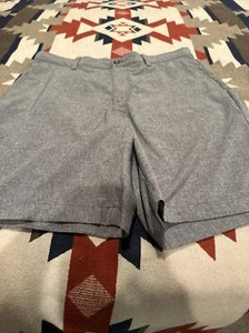 Ben Hogan Shorts Mens Sz 34 Gray Chino Golf Shorts Stretch Lightweight - Picture 1 of 5
