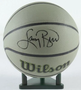 Larry Bird Autographed Wilson NBA Basketball PSA Boston Celtics HOF W/ Stand - Picture 1 of 4