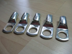 Lot of (5) Cable Lug 1/0awg 0AWG 50mm² 1/2" M12 Battery Lug Ring Terminal #E71ES - Picture 1 of 5