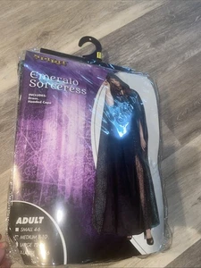 Spirit Halloween Emerald Sorceress Costume Adult Medium 8-10 Dress & Cape - Picture 1 of 5