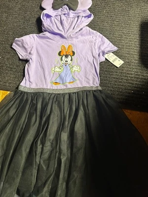 Minnie Mouse Halloween Dress Size Small (7-8) New With Tags - Black And Purple - Image 1 of 3