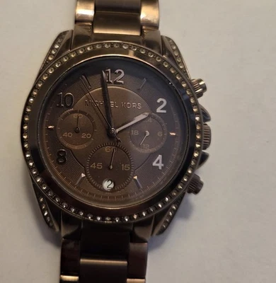 Michael Kors Runway MK5493 Brown Glitz Women’s Watch - NWT, new battery - Image 1 of 4