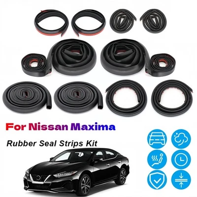 Tiras de sellado de goma para recortar corrientes de aire del viento kit de reducción de ruido para Nissan Máxima Foto 1 de 4