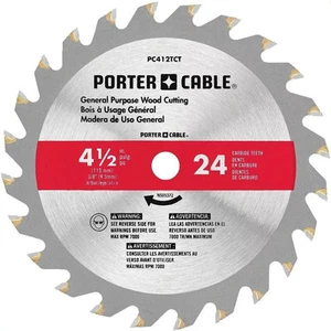 Porter-Cable 4-1/2 Zoll Kreissägeblatt, 24 Zähne (PC412TCT) Bx24 - Bild 1 von 3