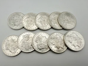 1884-O Morgan Silver Dollar BU Half Roll 10 Coins Brilliant Uncirculated - Picture 1 of 11