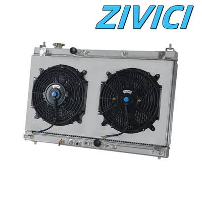 3Row CU13451 All Aluminum Radiator+Shroud fan For 2015-2019 Honda City/Fit 1.5L - Image 1 of 3