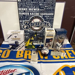 Milwaukee Brewers Wackelkopf Lot Flagge Schild Baseball Corbin Burnes Prince Fielder - Bild 1 von 24