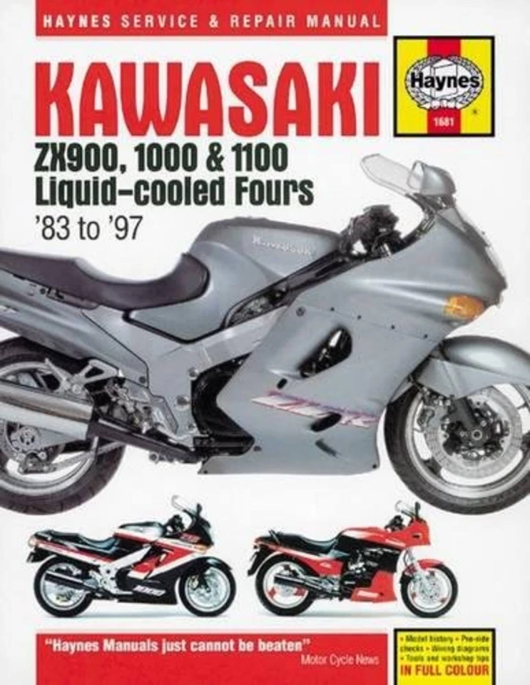 Kawasaki Zx900 1000 1100 Ninjas Manual de taller de reparación de servicio Haynes Clymer Book Foto 1 de 3