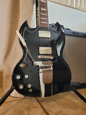  Left-Handed Epiphone Custom/Standard SG Guitar W/case Lefty Maestro Tremolo  - Image 1 of 4