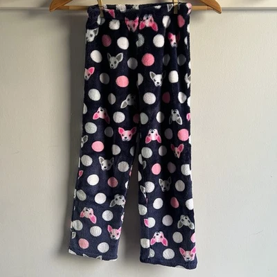 Девочек размер 6-6 x собаки печать уютный мех пижамы брюки темно-розовый - Изображение 1 из 4