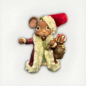 "Adorno de Navidad vintage de Papá Noel ratón. 3""" - Imagen 1 de 2