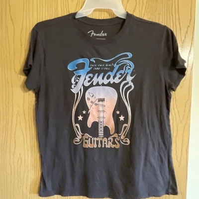 Camiseta Feminina Fender Guitars Cinza Tamanho Médio - Imagem 1 de 4