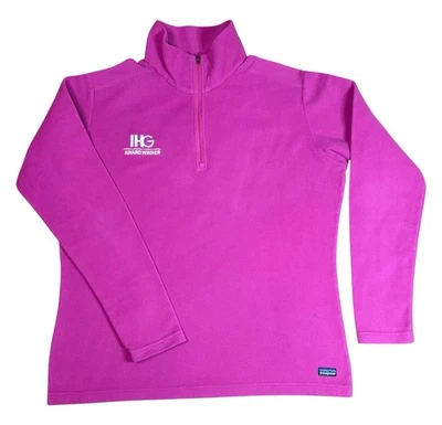 Patagonia Sweater Womens XLarge Pink Sweater 1/4 Zip Fleece Pullover Top - Image 1 of 4