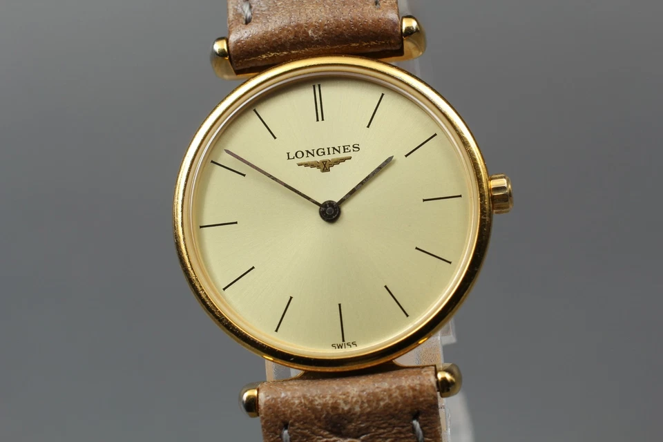 Vtg [N MINT] LONGINES La Grande Classique L4.135.2 Gold Dial Women's Qz Watch - image 1 of 4