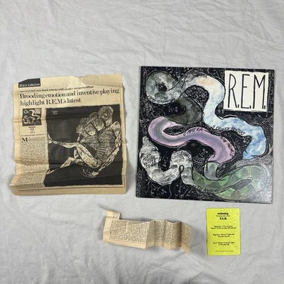 R.E.M. REM Reckoning Vinyl LP Original Release I.R.S 1984 SP70044 Newspaper Clip - Image 1 of 4
