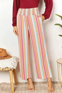 Chic pantalón a rayas con bolsillos - Imagen 1 de 13