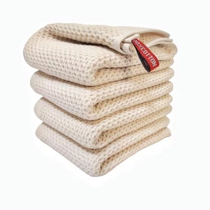 Kitchen Towels 100% Cotton Waffle Weave Dish Towel for Cleaning Drying Dishes... - Bild 1 von 9