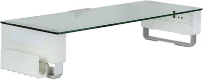 212- Monitor Aufsatz Laptop Stand aus Glas höhenverstellbar 3 x USB / STB-092 - Bild 1 von 4