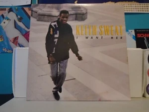 KEITH SWEAT-I Want Her-12" Vinyl LP-4 Mixes-1987 Elektra - Picture 1 of 2