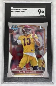 2022 Bowman University Chrome - #50 Caleb Williams (RC) SGC 9 - Picture 1 of 2