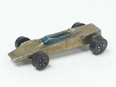 Vintage 1969 Hot Wheels Lotus Turbine Redline Olive Grand Prix  - Image 1 of 4