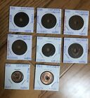 1925,1933,1936,1937,1952, 1956,1963 East Africa1,5,10 Cents Lot Of 8 Bronze Coins